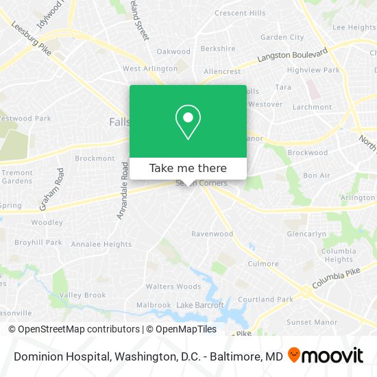 Dominion Hospital map