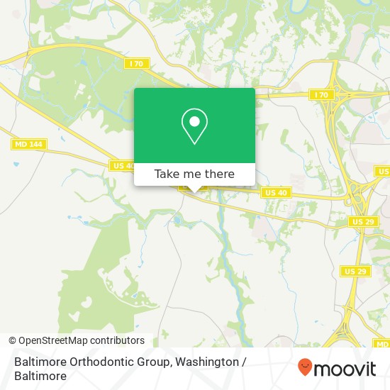 Baltimore Orthodontic Group map