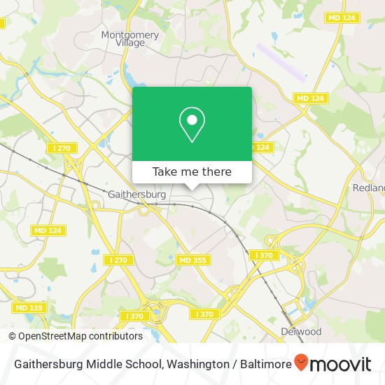 Mapa de Gaithersburg Middle School