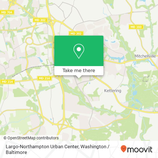Largo-Northampton Urban Center map