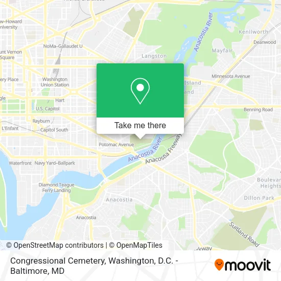Mapa de Congressional Cemetery