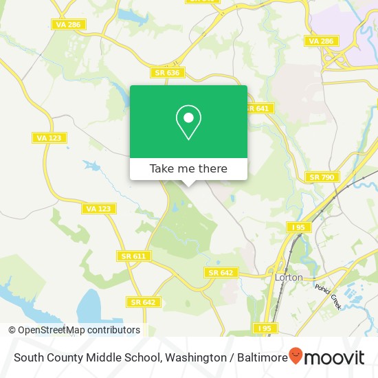 Mapa de South County Middle School