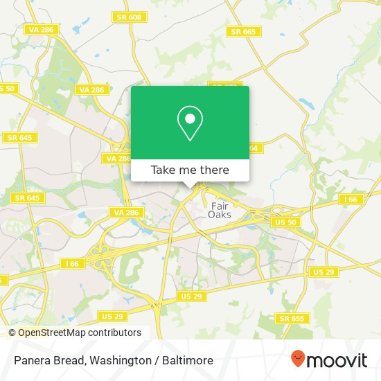 Panera Bread map