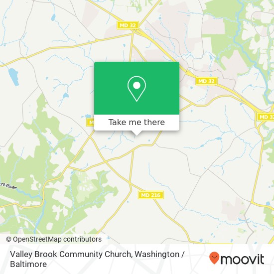 Valley Brook Community Church map