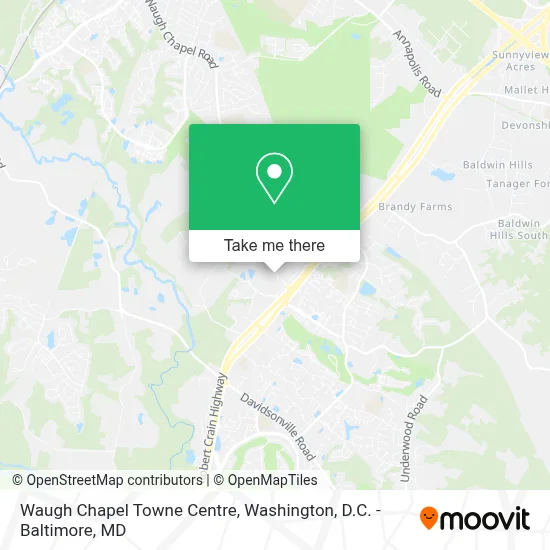 Waugh Chapel Towne Centre map