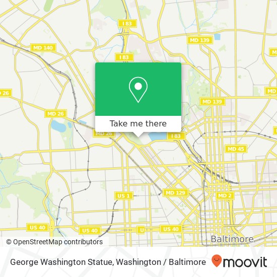 Mapa de George Washington Statue