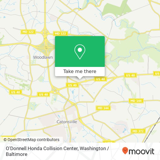 Mapa de O'Donnell Honda Collision Center