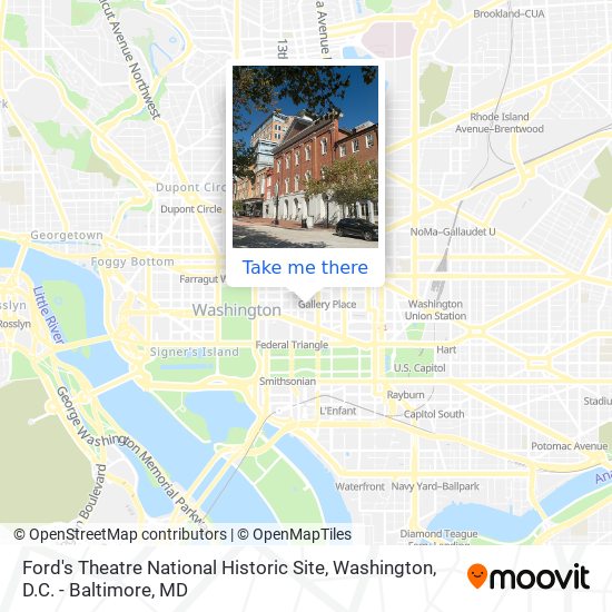Mapa de Ford's Theatre National Historic Site