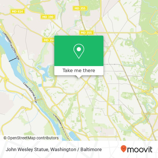 Mapa de John Wesley Statue