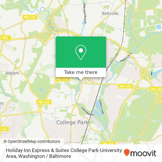 Mapa de Holiday Inn Express & Suites College Park-University Area