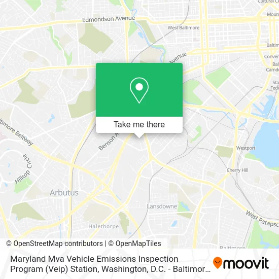 Maryland Mva Vehicle Emissions Inspection Program (Veip) Station map