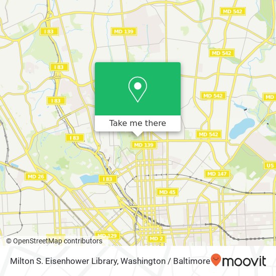 Milton S. Eisenhower Library map