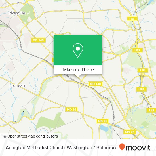 Arlington Methodist Church map