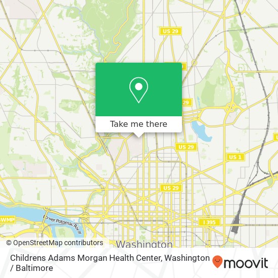 Mapa de Childrens Adams Morgan Health Center