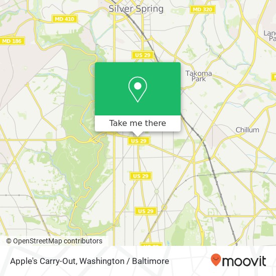 Mapa de Apple's Carry-Out