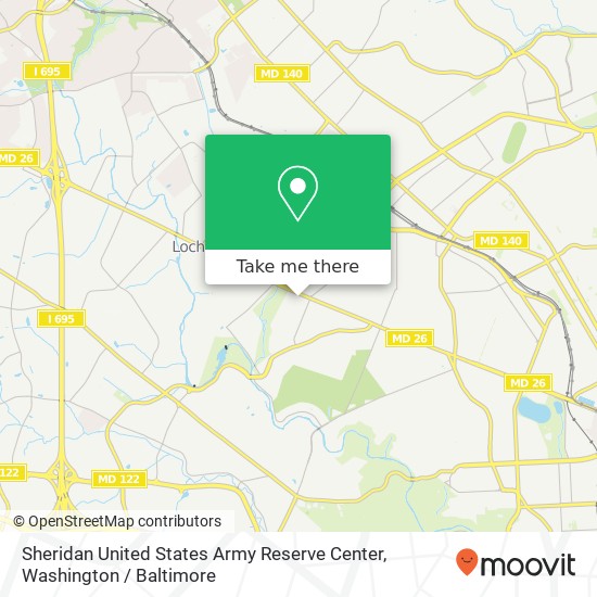 Mapa de Sheridan United States Army Reserve Center