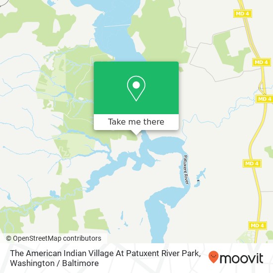Mapa de The American Indian Village At Patuxent River Park