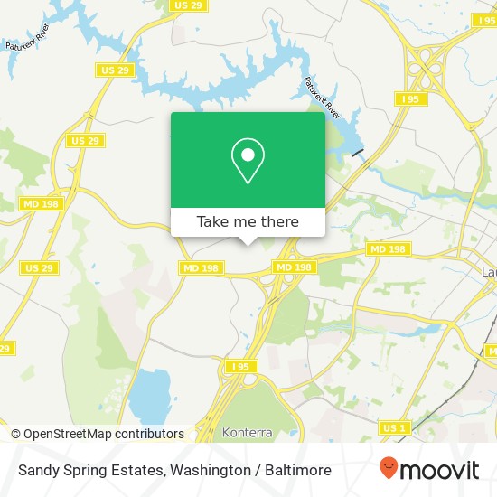 Mapa de Sandy Spring Estates