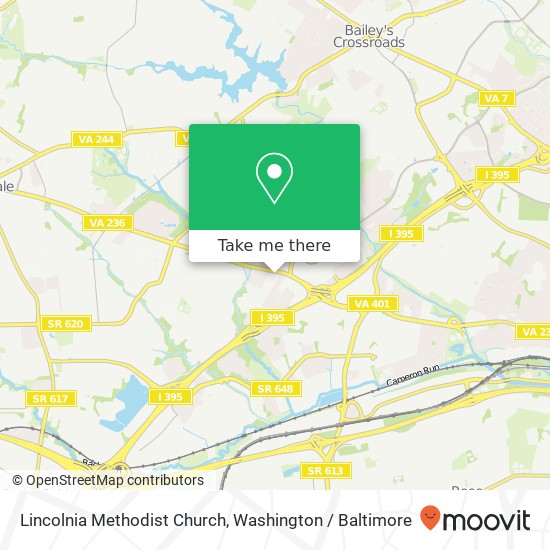 Lincolnia Methodist Church map