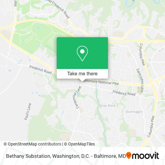 Mapa de Bethany Substation