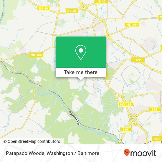 Patapsco Woods map