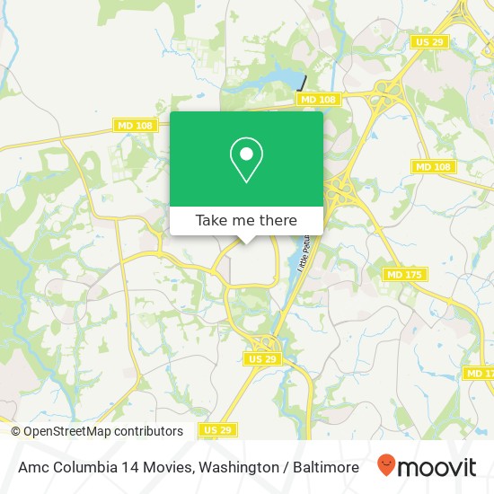 Amc Columbia 14 Movies map