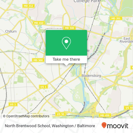 North Brentwood School map