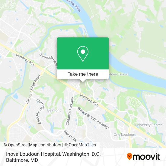 Inova Loudoun Hospital map