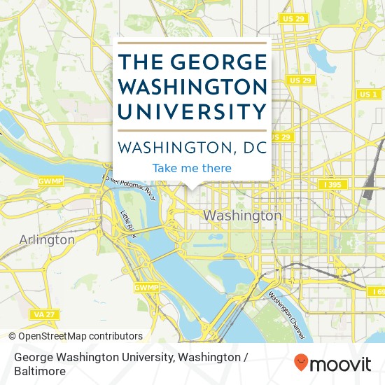 Mapa de George Washington University