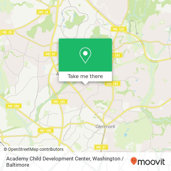 Academy Child Development Center map