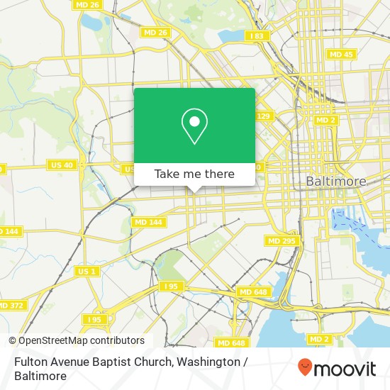 Mapa de Fulton Avenue Baptist Church