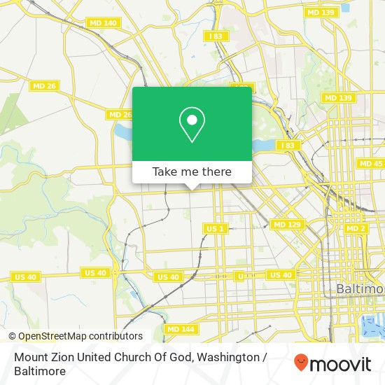 Mapa de Mount Zion United Church Of God