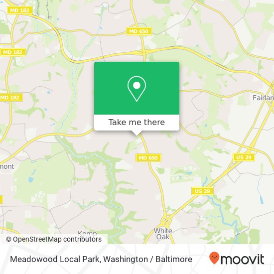 Mapa de Meadowood Local Park