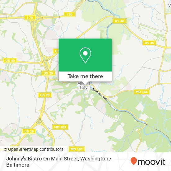 Johnny's Bistro On Main Street map
