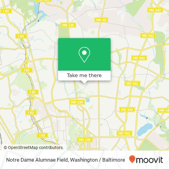 Notre Dame Alumnae Field map