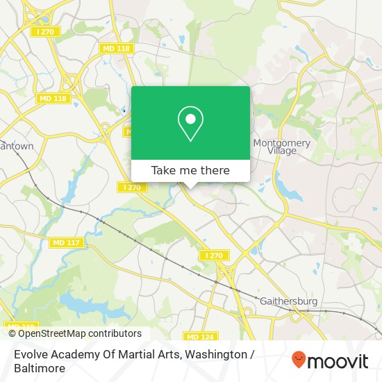 Mapa de Evolve Academy Of Martial Arts