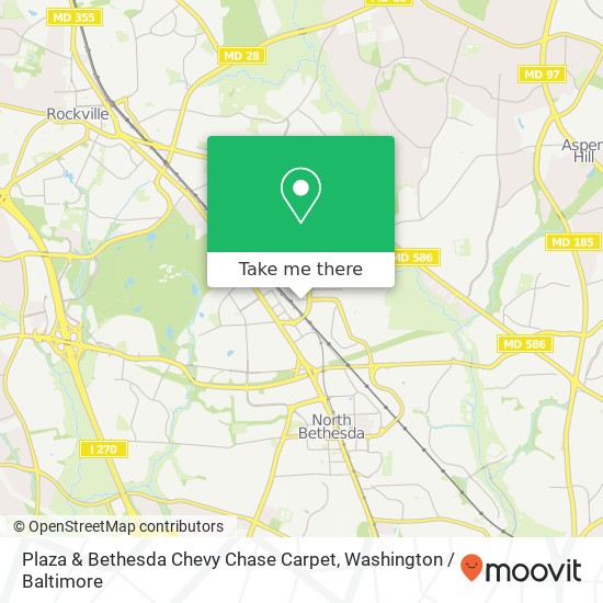 Mapa de Plaza & Bethesda Chevy Chase Carpet