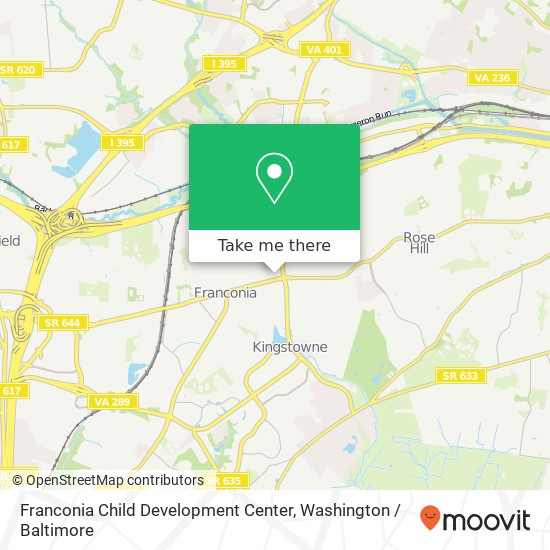 Franconia Child Development Center map