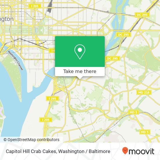 Capitol Hill Crab Cakes map