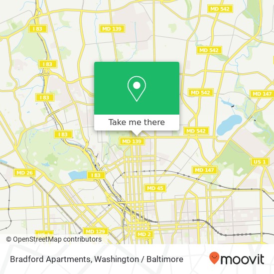 Bradford Apartments map