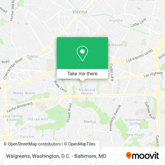 Mapa de Walgreens