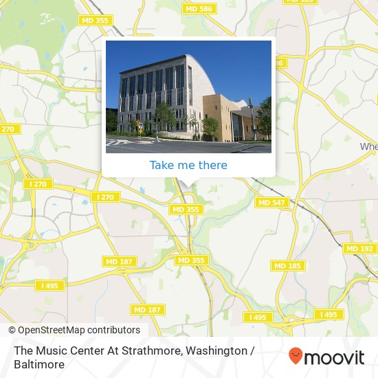 The Music Center At Strathmore map