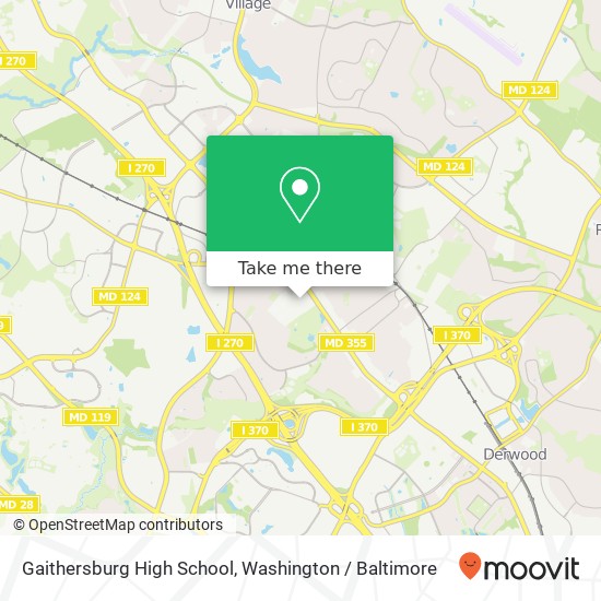 Gaithersburg High School map