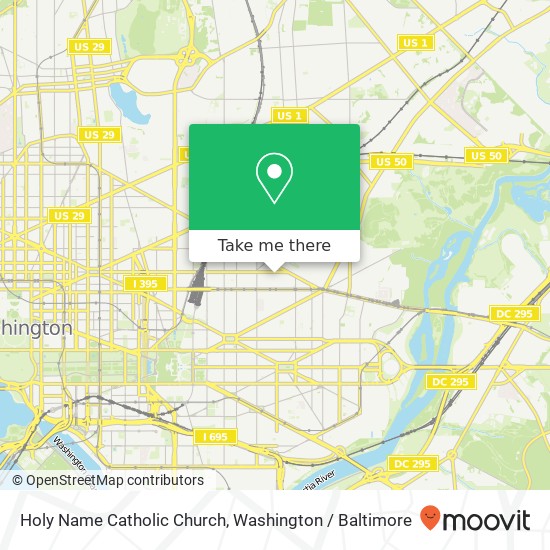 Holy Name Catholic Church map