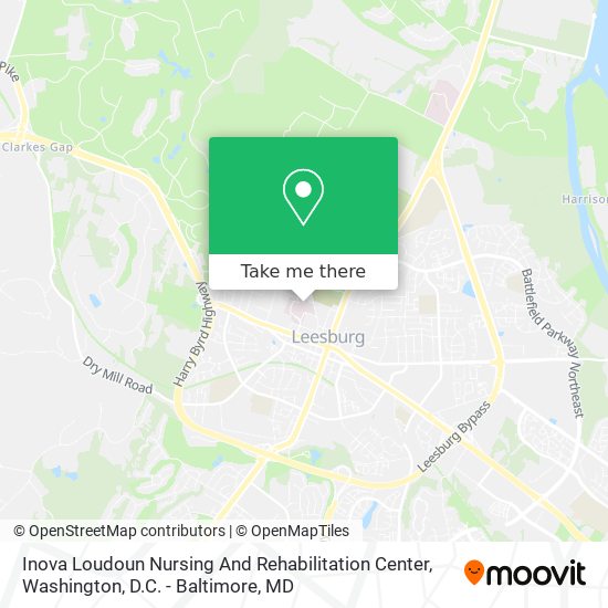 Mapa de Inova Loudoun Nursing And Rehabilitation Center