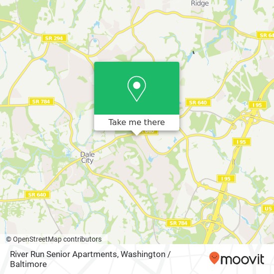 Mapa de River Run Senior Apartments