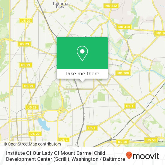 Mapa de Institute Of Our Lady Of Mount Carmel Child Development Center (Scrilli)