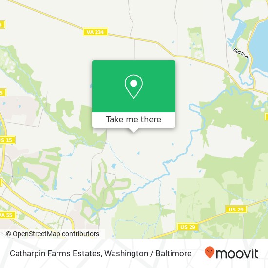 Mapa de Catharpin Farms Estates