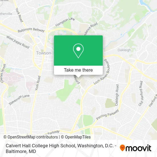 Calvert Hall College High School map