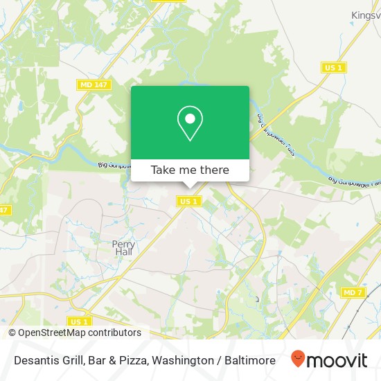 Mapa de Desantis Grill, Bar & Pizza